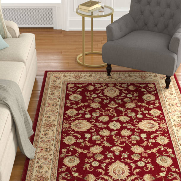 Astoria Grand Clarence Oriental Navy Blue/Red Area Rug & Reviews Wayfair